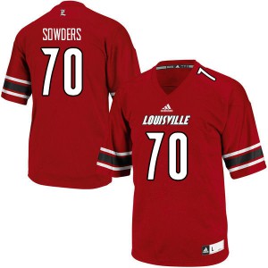 Men University of Louisville #70 Emmanual Sowders Red Stitch Jersey 157988-572