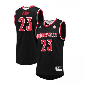 Men's University of Louisville #23 Steven Enoch Black Basketball Jerseys 843891-260