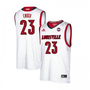 Men Louisville #23 Steven Enoch White Stitched Jerseys 840059-815