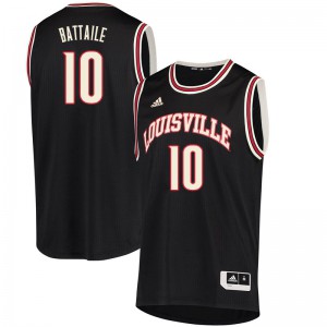 Men's Louisville Cardinals #10 Wyatt Battaile Retro Black College Jerseys 706811-286