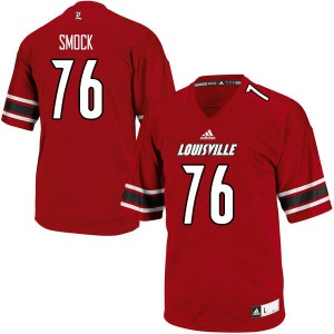 Men's Louisville Cardinals #76 Wyatt Smock Red Football Jersey 540495-982