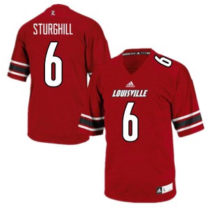 Mens Louisville Cardinals #6 Cornelius Sturghill Red NCAA Jersey 656350-155