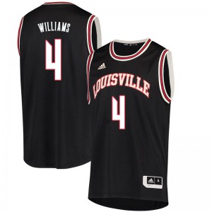 Mens University of Louisville #4 Grant Williams Retro Black Official Jersey 782482-628