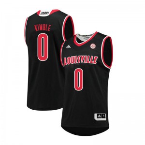 Men University of Louisville #0 Lamarr Kimble Black Official Jerseys 594733-343
