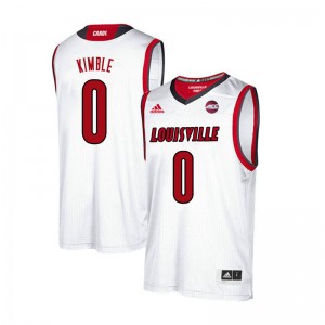 Men's Louisville #0 Lamarr Kimble White High School Jerseys 227138-335