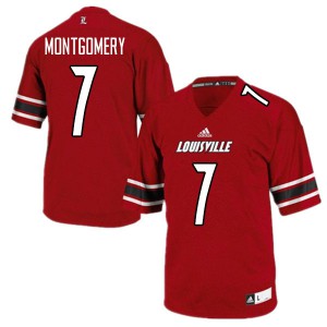 Men Louisville Cardinals #7 Monty Montgomery Red High School Jersey 407855-298
