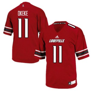 Men's Louisville Cardinals #11 Nick Okeke Red High School Jerseys 581215-438