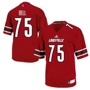 Men University of Louisville #75 Robbie Bell Red University Jersey 798858-664