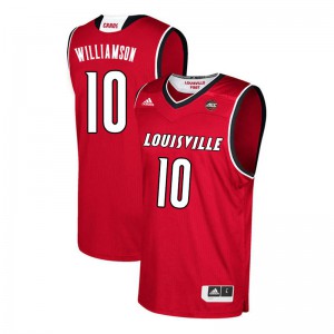 Men's Louisville #10 Samuell Williamson Red Official Jersey 215160-421