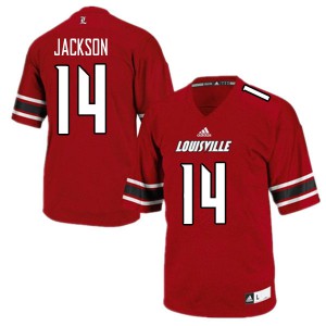 Men's Louisville Cardinals #14 Thomas Jackson Red Official Jerseys 839441-273