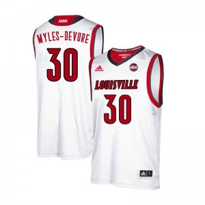Men Cardinals #30 Ashton Myles-Devore White University Jersey 983399-683