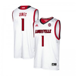 Mens University of Louisville #1 Carlik Jones White High School Jerseys 179110-132