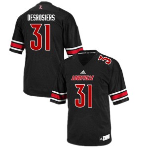 Mens Louisville Cardinals #31 Gregory Desrosiers Black Official Jerseys 523246-240