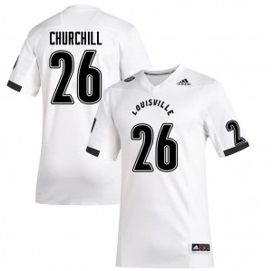 Mens Louisville #26 Jatavian Churchill White Stitch Jersey 334938-536