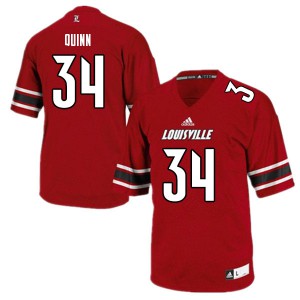 Men Louisville Cardinals #34 TJ Quinn Red Stitched Jersey 779768-767