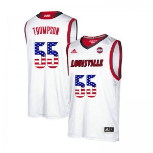 Mens Cardinals #55 Billy Thompson White USA Flag Fashion Embroidery Jersey 612744-697