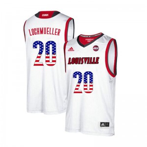 Men Louisville #20 Bob Lochmueller White USA Flag Fashion Alumni Jersey 558544-551