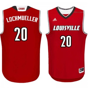 Men's University of Louisville #20 Bob Lochmueller Red High School Jersey 626231-220