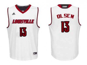 Men Louisville #13 Bud Olsen White Alumni Jersey 594283-371