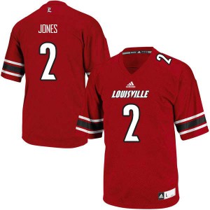 Men's University of Louisville #2 Chandler Jones Red Player Jersey 717160-292