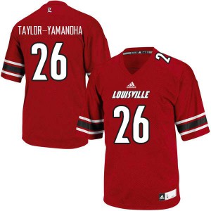 Mens University of Louisville #26 Chris Taylor-Yamanoha Red College Jerseys 215120-255
