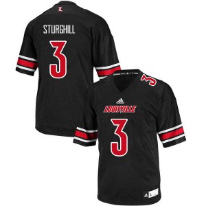 Men's Cardinals #3 Cornelius Sturghill Black Official Jersey 864048-407