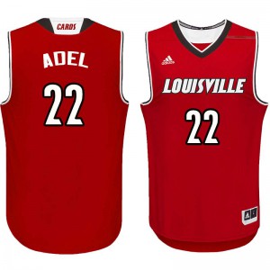 Men University of Louisville #22 Deng Adel Red College Jersey 777773-238