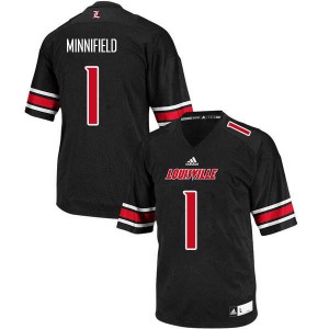 Mens University of Louisville #1 Frank Minnifield Black Football Jerseys 586220-451