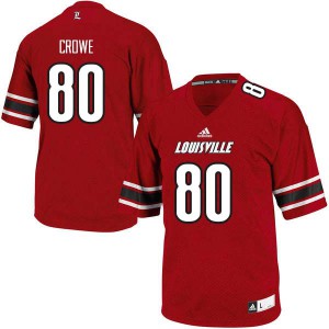 Men Louisville Cardinals #80 Hunter Crowe Red College Jerseys 850020-137
