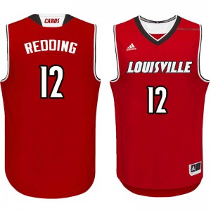 Men Louisville Cardinals #12 Jacob Redding Red Stitched Jersey 628211-463