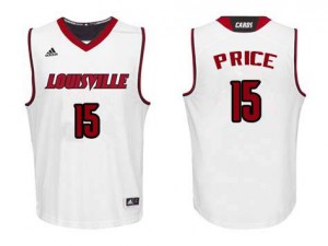 Men's University of Louisville #15 Jim Price White Stitch Jerseys 998427-820