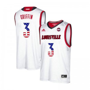 Men's Cardinals #3 Jo Griffin White USA Flag Fashion Official Jersey 214771-213