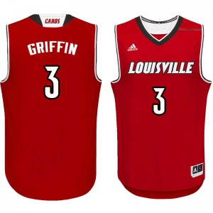 Men's University of Louisville #3 Jo Griffin Red Basketball Jersey 995299-682