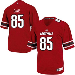 Men's University of Louisville #85 Jordan Davis Red Official Jersey 397371-692