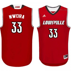 Mens Louisville #33 Jordan Nwora Red College Jerseys 630053-318