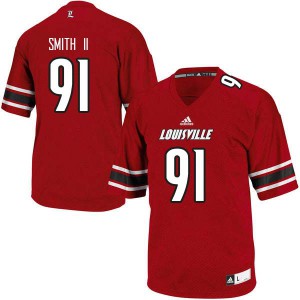 Mens Louisville #91 Marcus Smith II Red Player Jerseys 153874-188