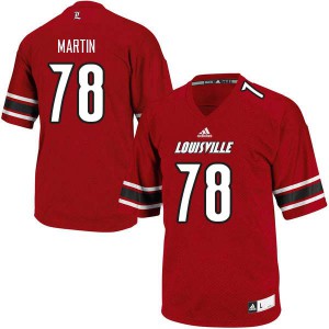 Men Louisville Cardinals #78 Max Martin Red Embroidery Jerseys 394669-682