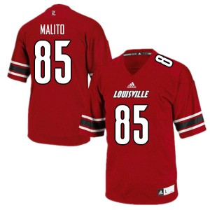 Men Louisville #85 Nicholas Malito Red Stitched Jersey 149390-182