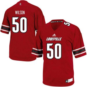 Mens Louisville Cardinals #50 Otis Wilson Red Stitch Jerseys 140490-680