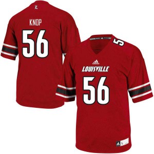 Mens Louisville #56 Otto Knop Red Stitch Jersey 133570-827