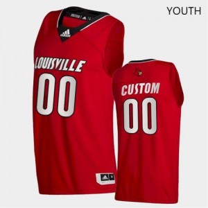 Youth Louisville Cardinals #00 Custom Red Swingman Stitched Jersey 504321-488