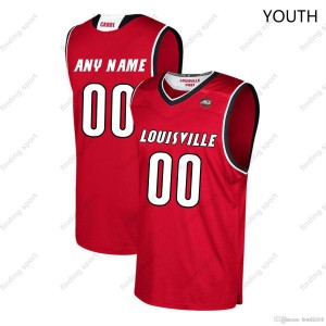 Youth Louisville Cardinals #00 Custom Red Limited Player Jerseys 834476-650