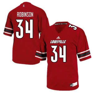 Men University of Louisville #34 Robert Robinson Red Alumni Jersey 636914-781