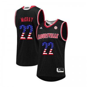 Men's Louisville Cardinals #22 Rodney McCray Black USA Flag Fashion Basketball Jerseys 465910-540