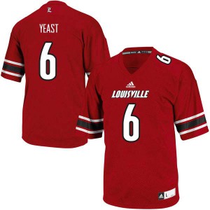 Men Louisville #6 Russ Yeast Red Player Jerseys 334414-812