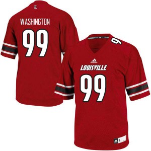 Mens Louisville Cardinals #99 Ted Washington Red Stitch Jerseys 223474-771
