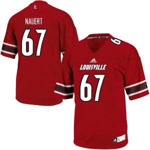 Men's University of Louisville #67 Thomas Nauert Red Player Jerseys 684660-425