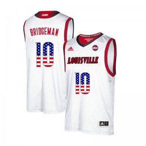 Men's Cardinals #10 Ulysses Bridgeman White USA Flag Fashion Official Jerseys 668204-839