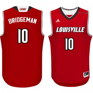 Men's University of Louisville #10 Ulysses Bridgeman Red Player Jerseys 870884-130