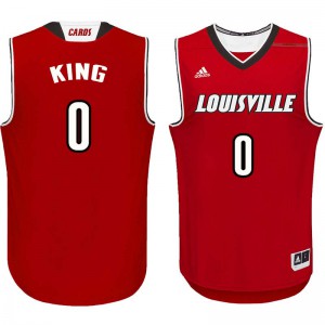 Mens Louisville #0 V.J. King Red Alumni Jersey 144025-111